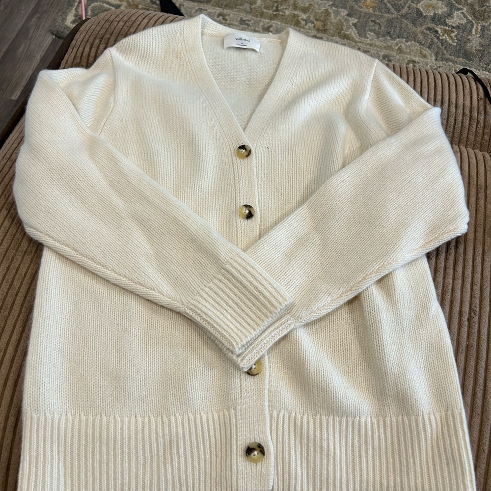 Wilfred Cream Cardigan Sweater